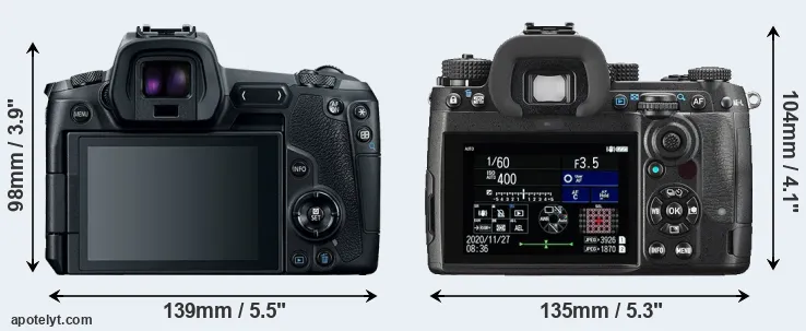 Comparison Canon R or K-3 III rear