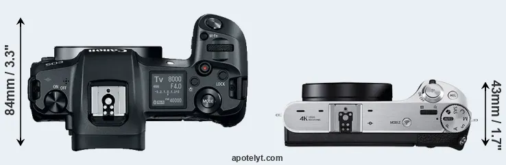 Compare Canon R versus NX500 top