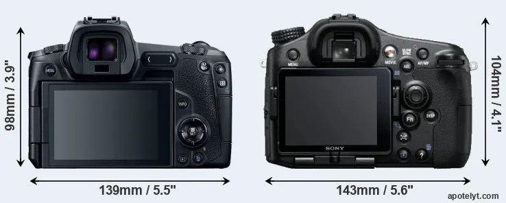 Comparison Canon R or A77 rear