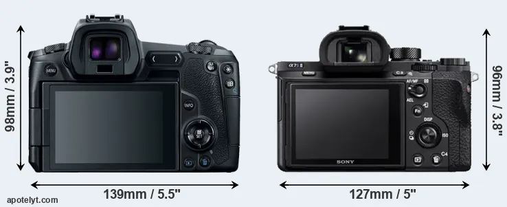 Comparison Canon R or A7S II rear