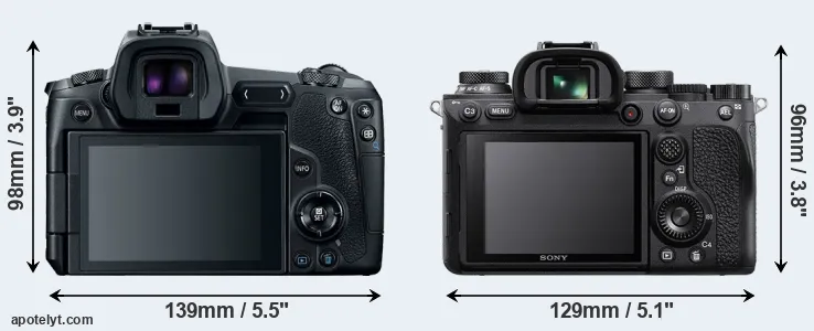 Comparison Canon R or A9 II rear