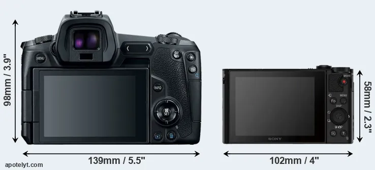 Comparison Canon R or HX80 rear