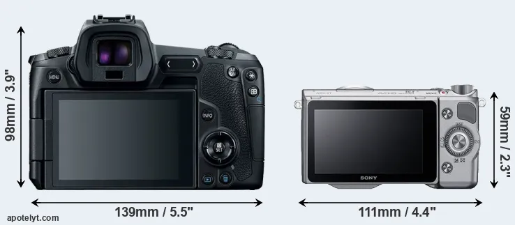 Comparison Canon R or NEX-5T rear