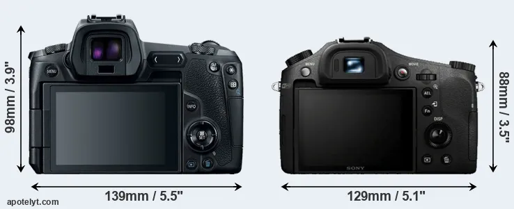 Comparison Canon R or RX10 rear