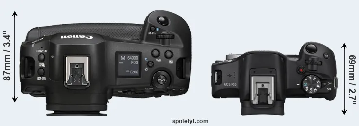 Compare R1 versus R50 top