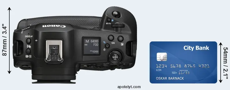 R1 versus credit card top view