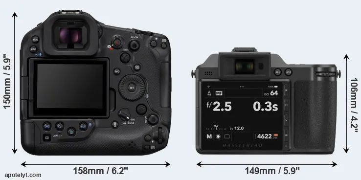 Comparison R1 or X2D 100C rear