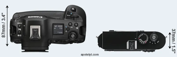 Compare R1 versus M9 top