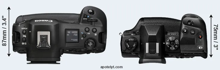 Compare R1 versus E-M1X top