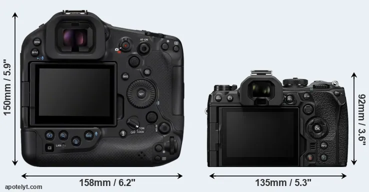 Comparison R1 or OM-1 rear
