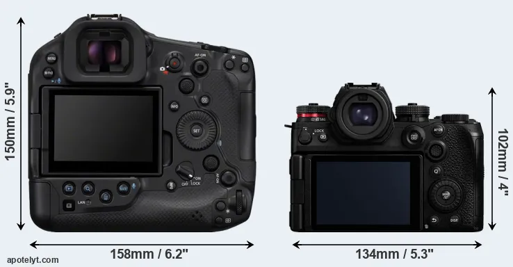 Comparison R1 or S1 II rear