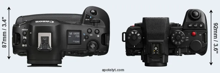 Compare R1 versus S1 II top