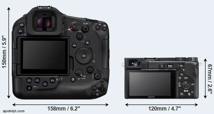 Comparison R1 or A6100 rear