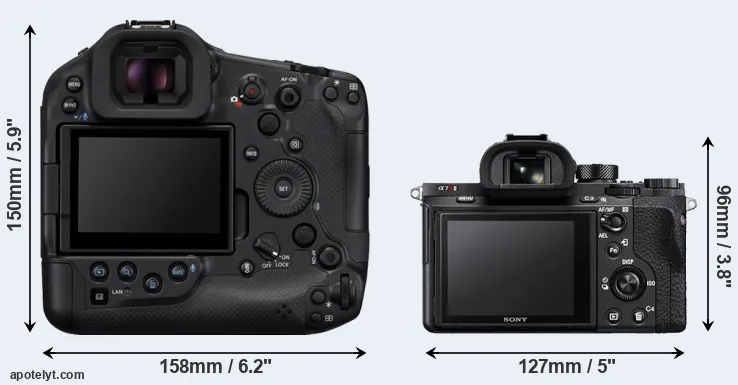 Comparison R1 or A7R II rear