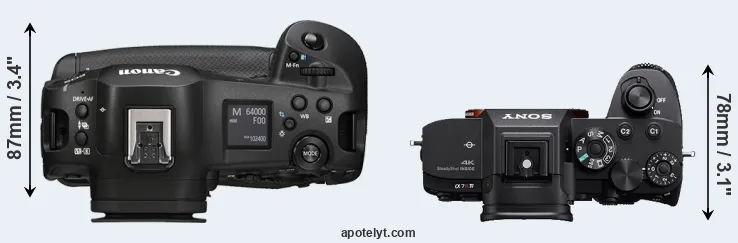 Compare R1 versus A7R IVA top