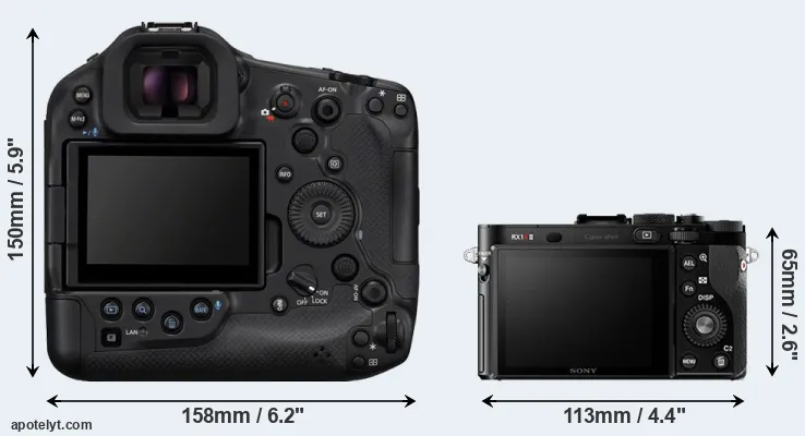 Comparison R1 or RX1R II rear