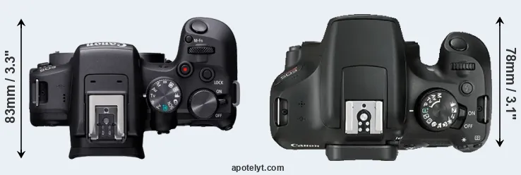 Compare R10 versus T6 top