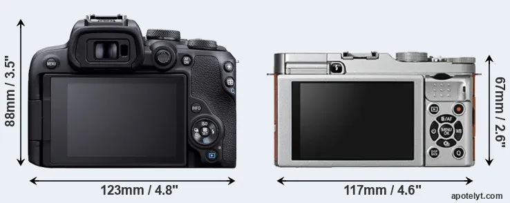 Comparison R10 or X-A2 rear
