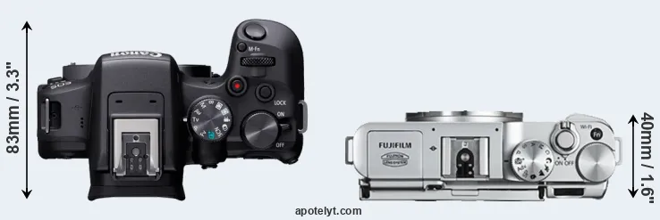 Compare R10 versus X-A2 top