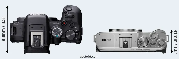 Compare R10 versus X-A7 top