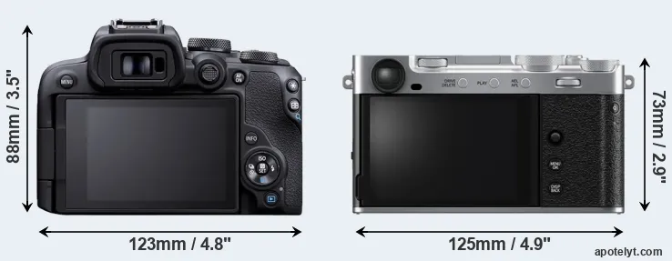 Comparison R10 or X-E5 rear