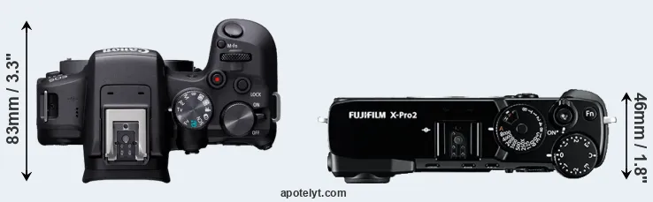 Compare R10 versus X-Pro2 top