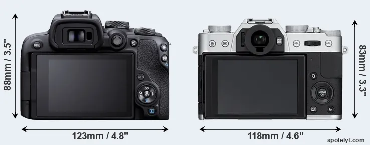 Comparison R10 or X-T10 rear