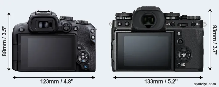Comparison R10 or X-T3 rear