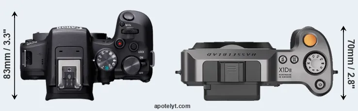 Compare R10 versus X1D II top