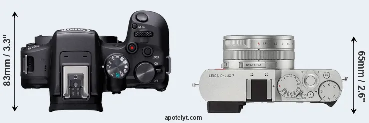 Compare R10 versus D-LUX 7 top