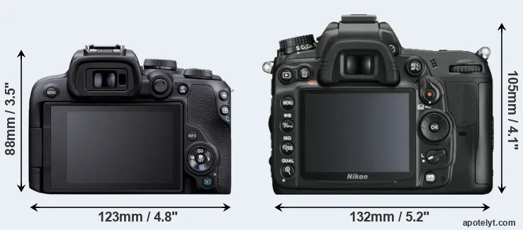 Comparison R10 or D7000 rear
