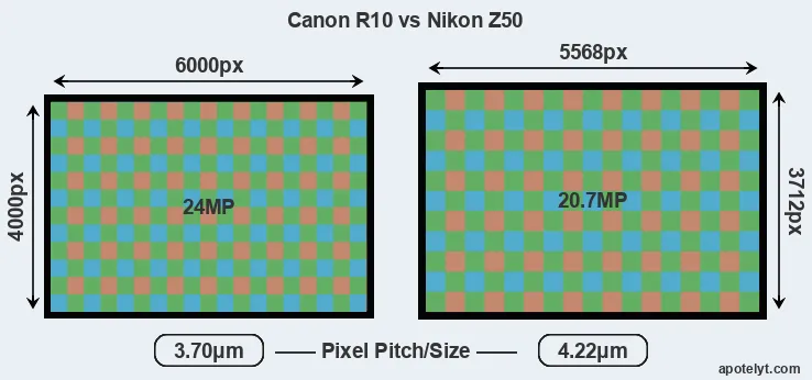 R10 versus Z50 MP