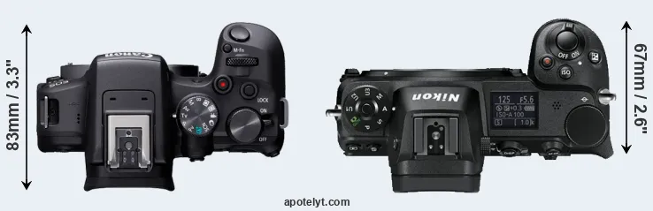 Compare R10 versus Z6 top