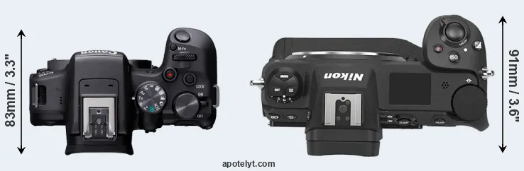Compare R10 versus Z9 top