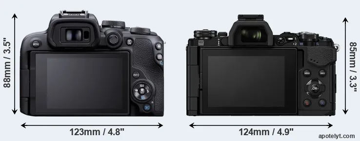 Comparison R10 or E-M5 II rear