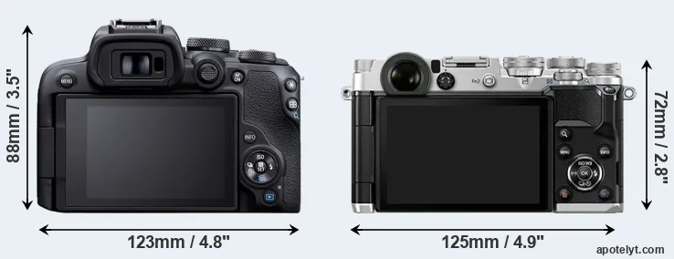 Comparison R10 or PEN-F rear