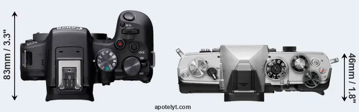 Compare R10 versus OM-3 top