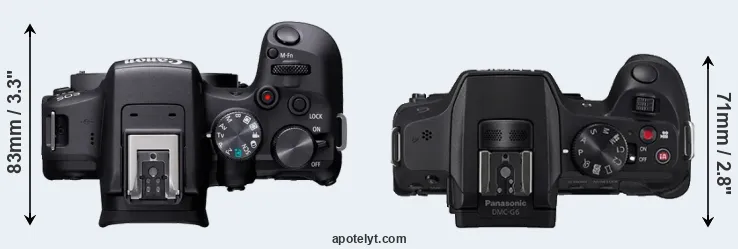 Compare R10 versus G6 top