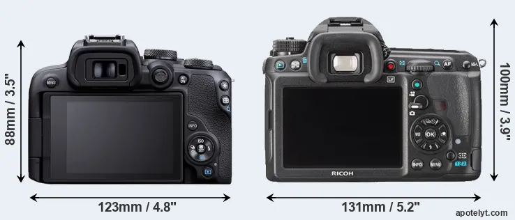 Comparison R10 or K-3 rear