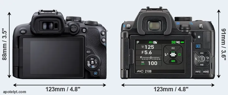 Comparison R10 or K-S2 rear