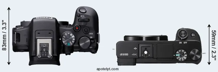 Compare R10 versus A6100 top