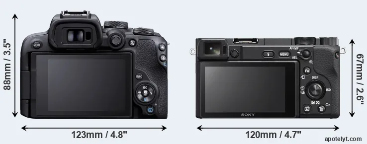 Comparison R10 or A6400 rear