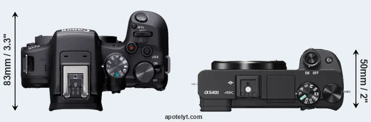 Compare R10 versus A6400 top
