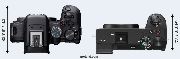 Compare R10 versus A6700 top