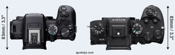 Compare R10 versus A9 III top