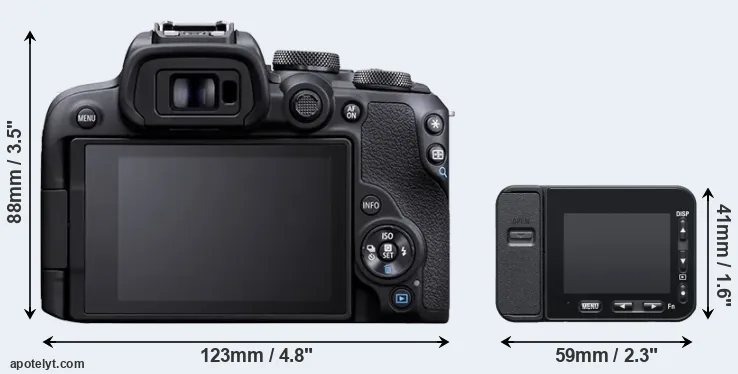 Comparison R10 or RX0 II rear