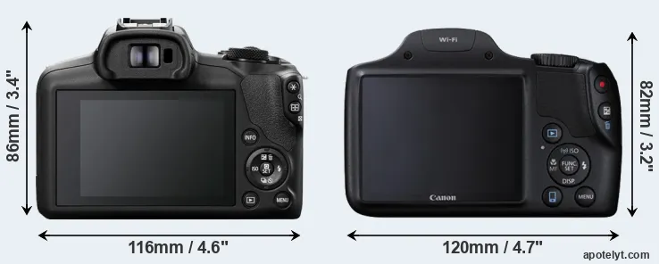 Comparison R100 or SX530 rear