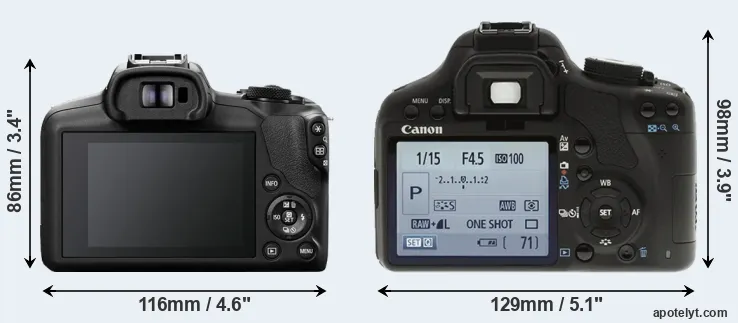 Comparison R100 or T1i rear