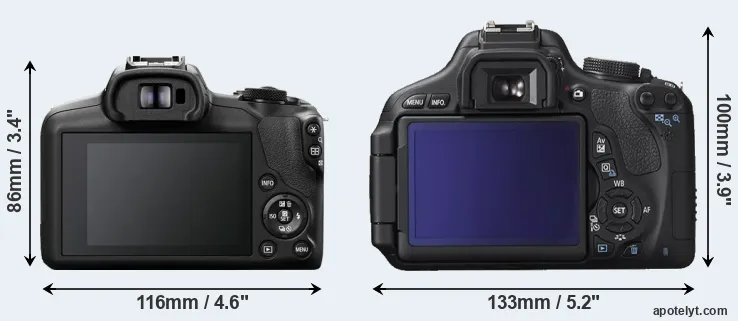 Comparison R100 or T3i rear