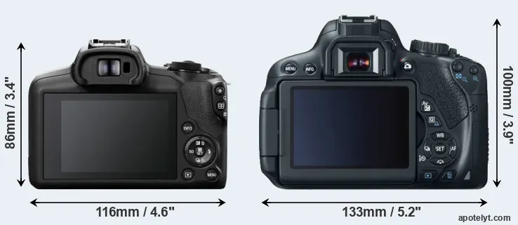 Comparison R100 or T4i rear